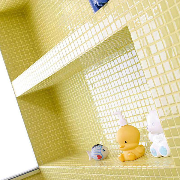 Lisa 2554-C Lemon Yellow Glass Mosaic Pool Tile - Stone and Tile Projects