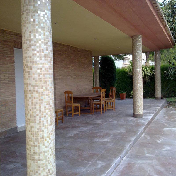 Iris Sahara Glass Mosaic  Pool Tile - Stone and Tile Projects