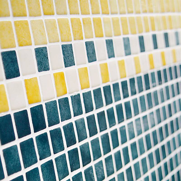 Niebla 2525-B Yellow Glass Mosaic Pool Tile - Stone and Tile Projects
