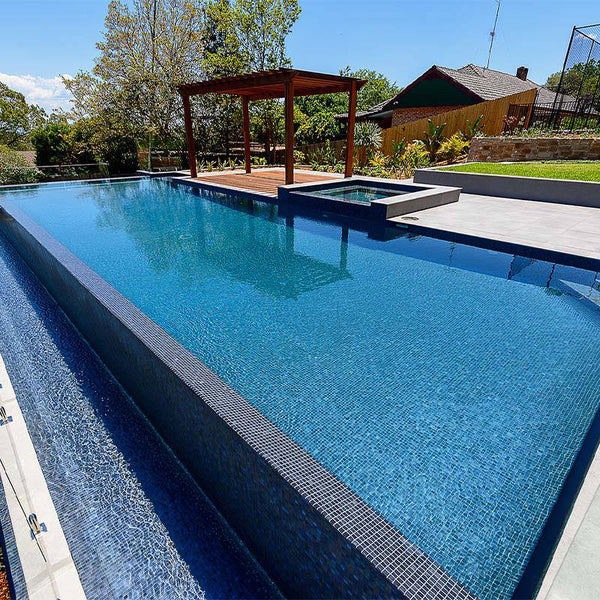 Space Sagittarius Glass Mosaic Pool Tile - Stone and Tile Projects