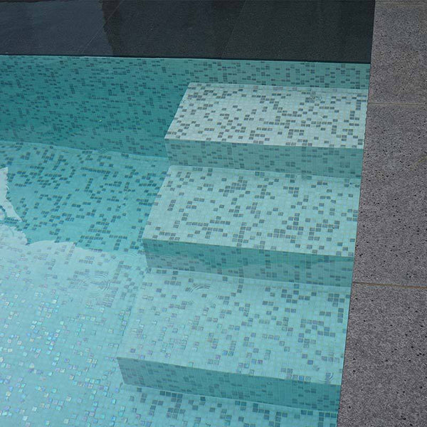 Iris Stone Glass Mosaic Pool Tile - Stone and Tile Projects