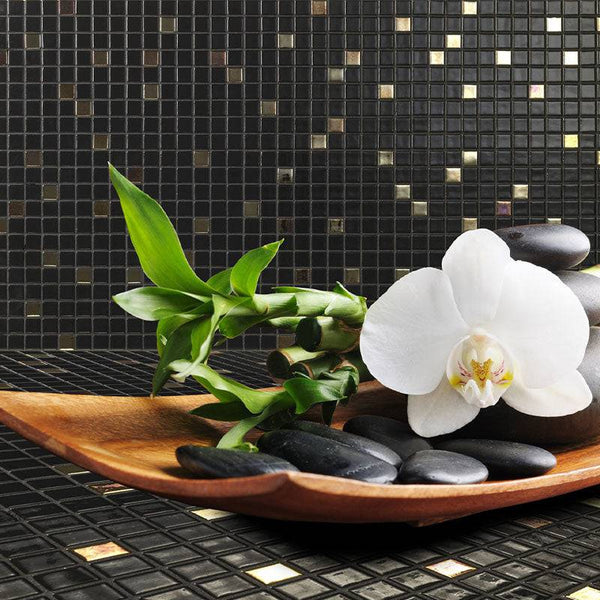 Cocktail Eclipse Glass Mosaic Pool Tile - Stone and Tile Projects