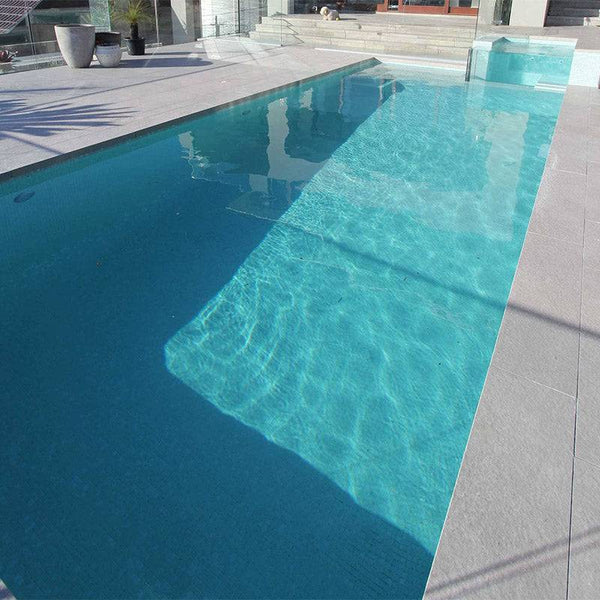 AUS Tourmaline Glass Mosaic Pool Tile - Stone and Tile Projects
