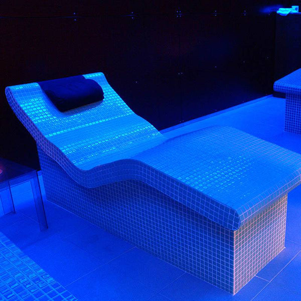 Lisa 2542-B Sky Blue Glass Mosaic Pool Tile - Stone and Tile Projects