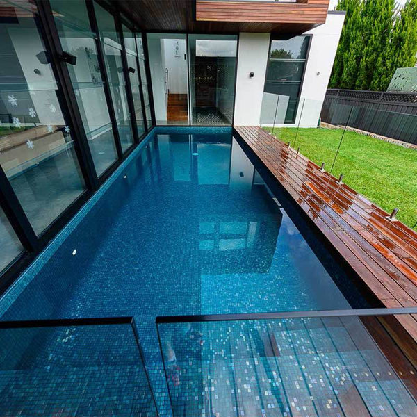 AUS Emerald Glass Mosaic Pool Tile - Stone and Tile Projects