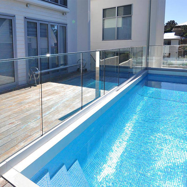 Iris Azur Glass Mosaic Pool Tile - Stone and Tile Projects