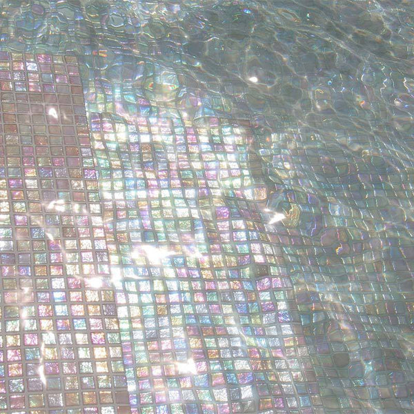 Iris Nacar Glass Mosaic Pool Tile - Stone and Tile Projects