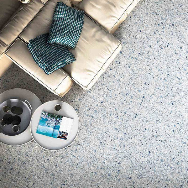 Verona Blue Vitrified Terrazzo Porcelain - Stone and Tile Projects