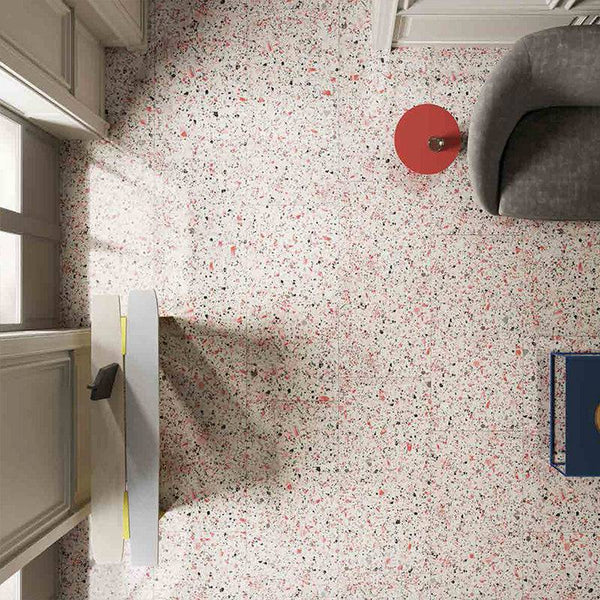 Verona Coral Vitrified Terrazzo Porcelain - Stone and Tile Projects