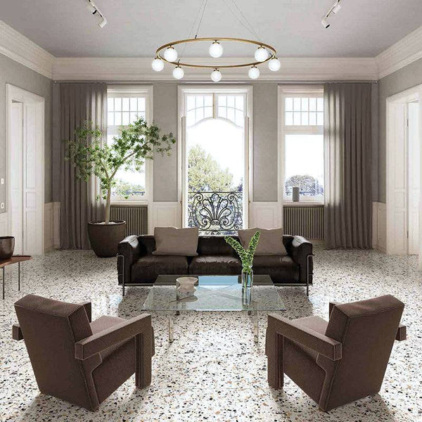 Verona Ivory Vitrified Terrazzo Porcelain - Stone and Tile Projects