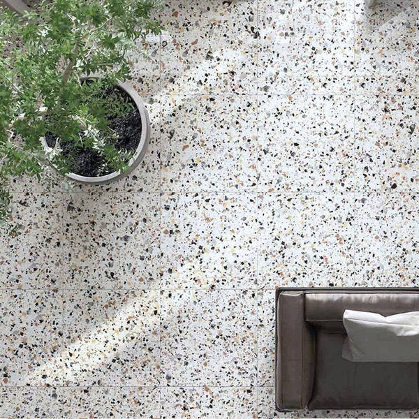 Verona Ivory Vitrified Terrazzo Porcelain - Stone and Tile Projects