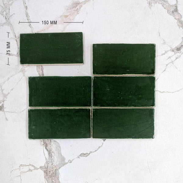 Verde Cobra Moroccan Porcelain 150x75 Dimension