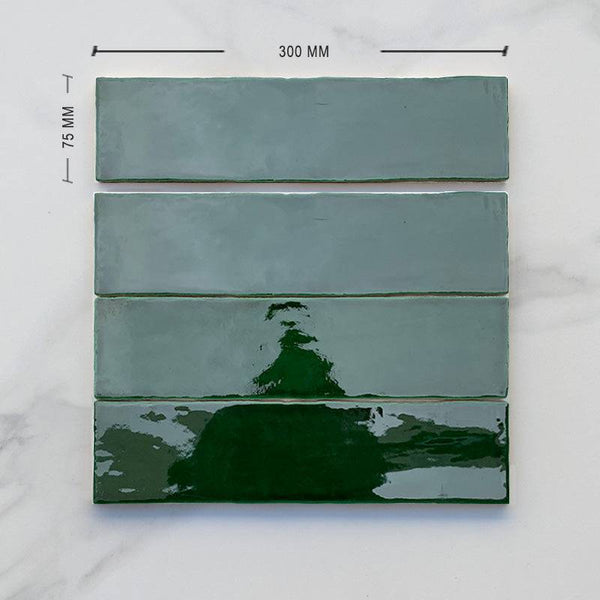 Verde Cobre Moroccan Ceramic 300x75 - Stone and Tile Projects