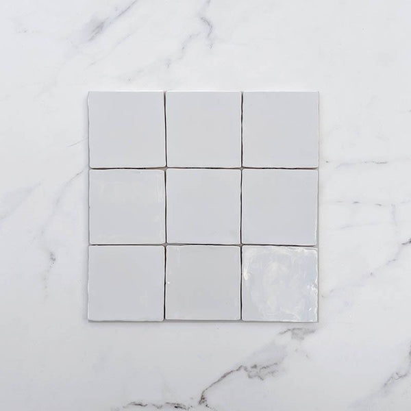 White Moroccan Ceramic 100x100 - Stone and Tile Projects