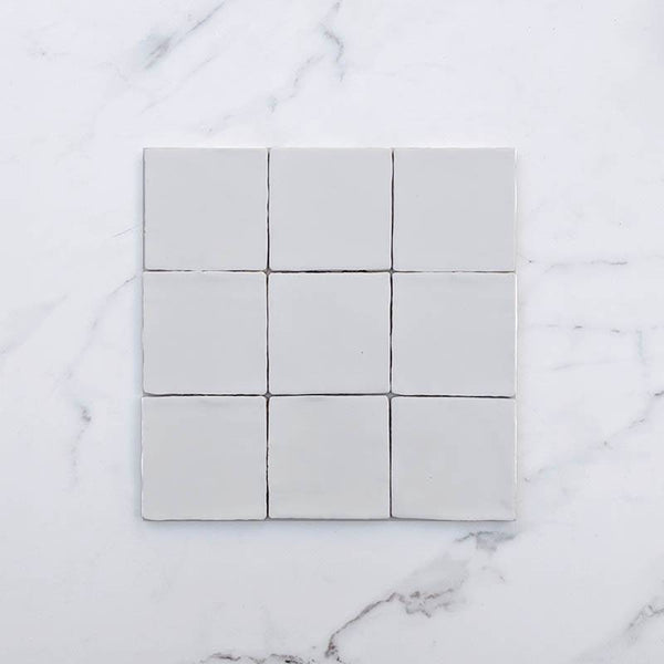 White Moroccan Ceramic 100x100 - Stone and Tile Projects