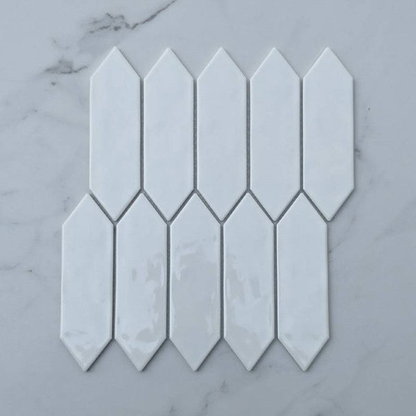 White Picket Porcelain Mosaic