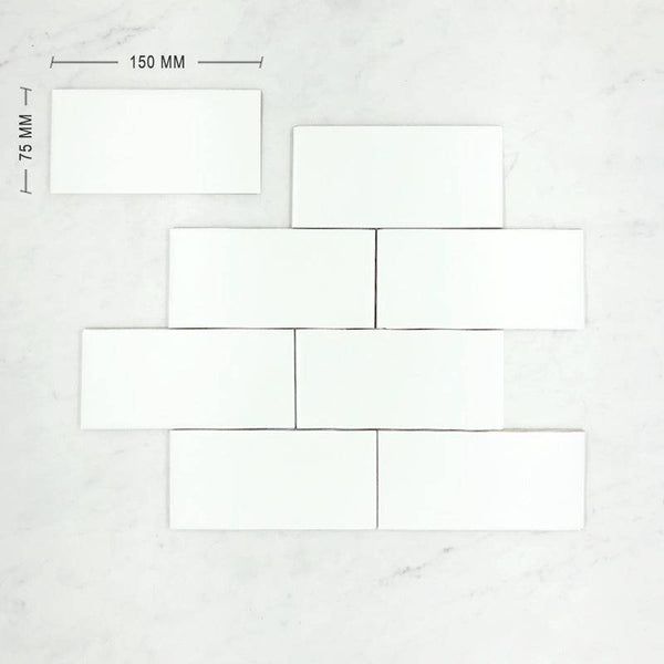 White Subway Ceramic Dimension