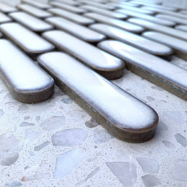 Tik Tax White Porcelain Mosaic - Stone and Tile Projects