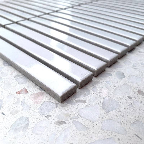 Slim Kit Kat White  Mosaic 145x15 - Stone and Tile Projects