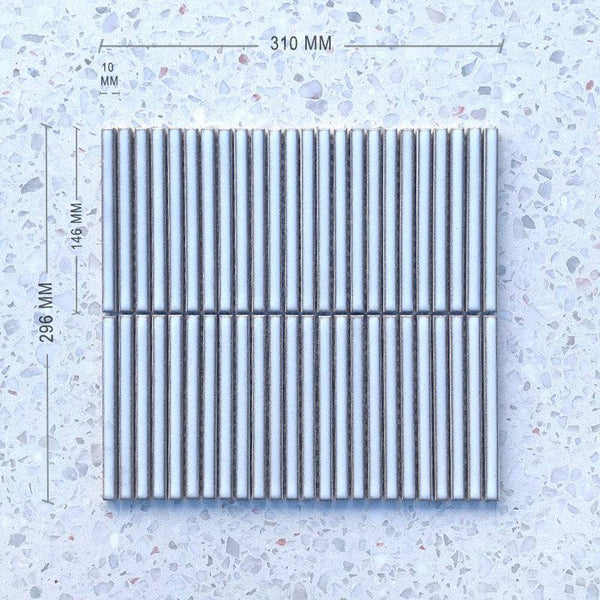 Japanese White Slim Kit Kat 146x10 - Stone and Tile Projects