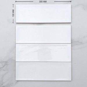 White Ripple Spanish Subway Ceramic 300x100 - Stone and Tile Projects