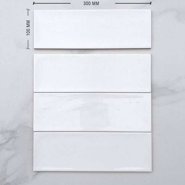 White Ripple Spanish Subway Ceramic 300x100 - Stone and Tile Projects