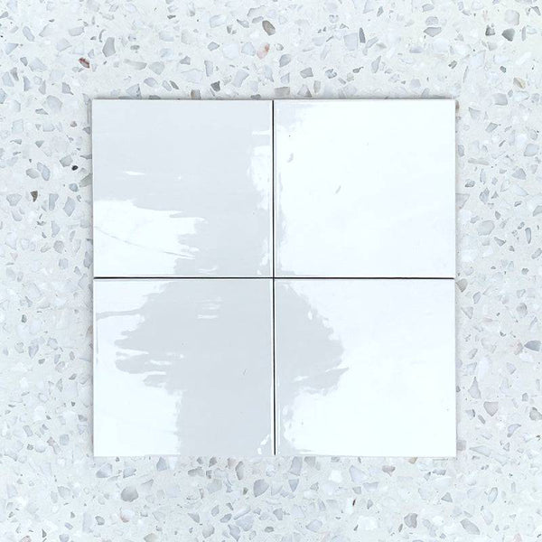 White 147x147 Spanish Porcelain - Stone and Tile Projects