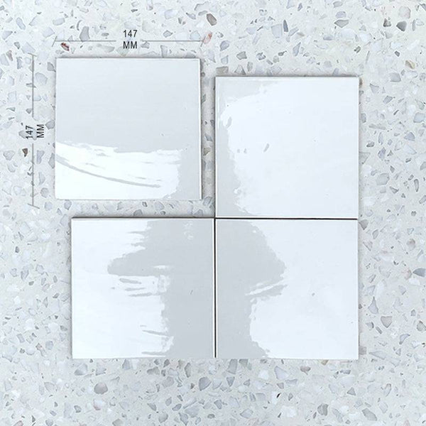 White 147x147 Spanish Porcelain - Stone and Tile Projects