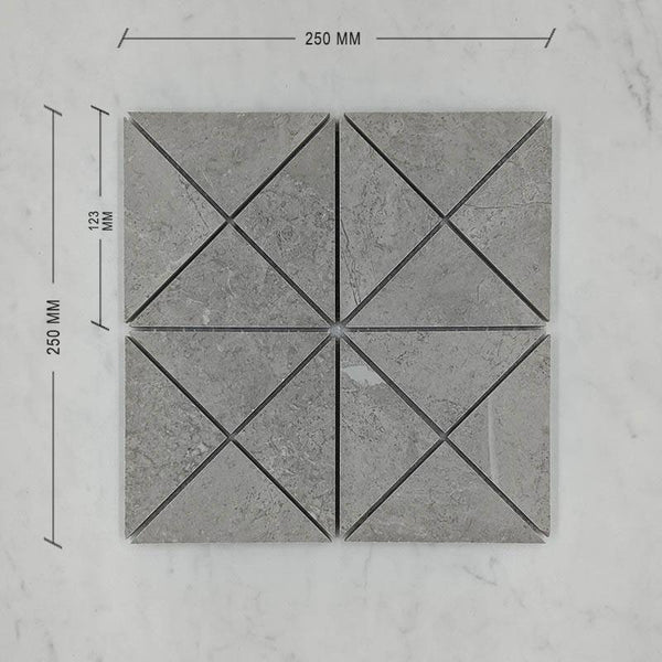Windmill Med Grey Porcelain Mosaic + DIM