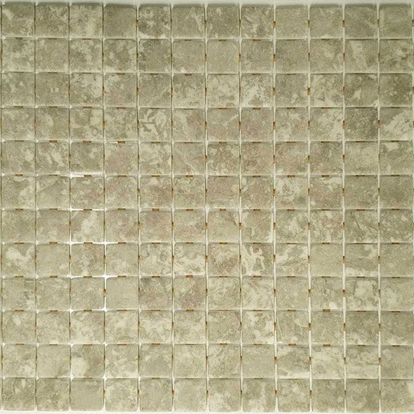 Zen Ash Glass Mosaic Pool Tile - Stone and Tile Projects