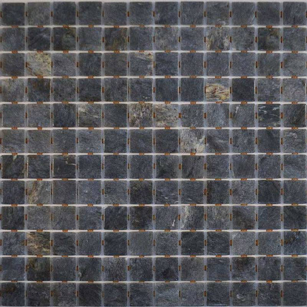 Zen Dolerite Glass Mosaic Pool Tile - Stone and Tile Projects