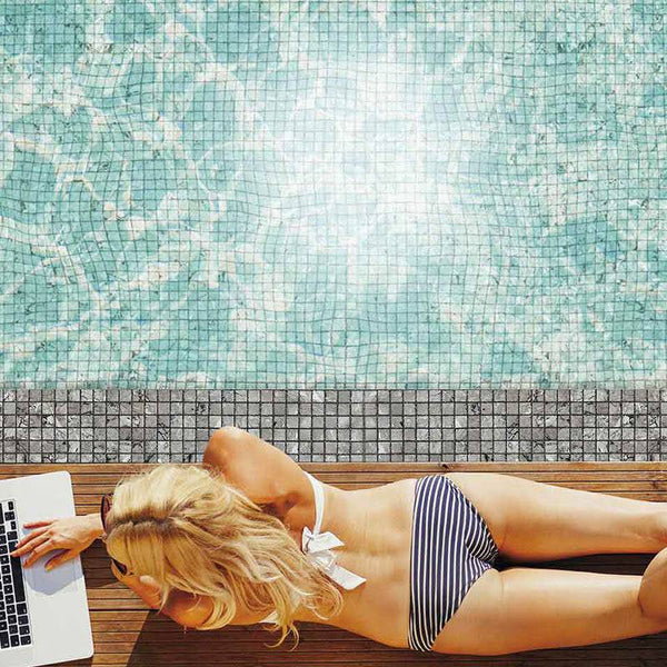 Zen Foir Di Bosco Glass Mosaic Pool Tile - Stone and Tile Projects