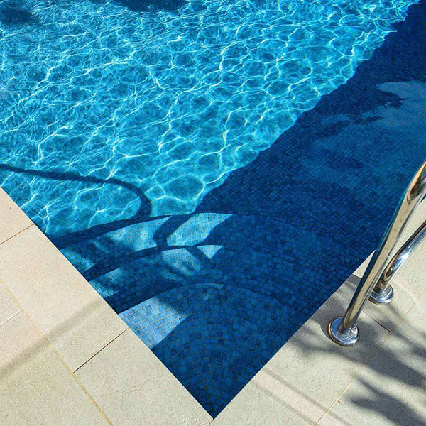 Zen Makauba Glass Mosaic Pool Tile - Stone and Tile Projects