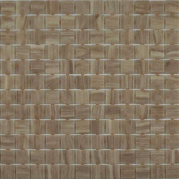 Zen Oak Glass Mosaic Pool Tile - Stone and Tile Projects