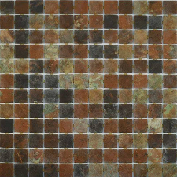 Zen Riverstone Glass Mosaic Pool Tile - Stone and Tile Projects