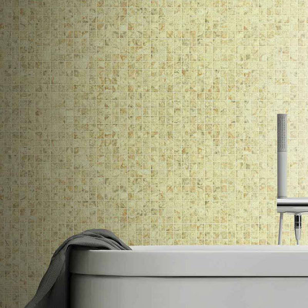 Zen Sandstone Glass Mosaic Pool Tile - Stone and Tile Projects
