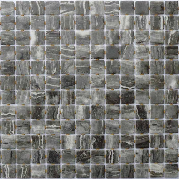 Zen Tigrato Glass Mosaic Pool Tile - Stone and Tile Projects