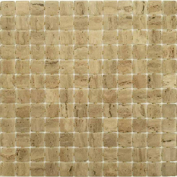 Zen Travertino Glass Mosaic Pool Tile - Stone and Tile Projects