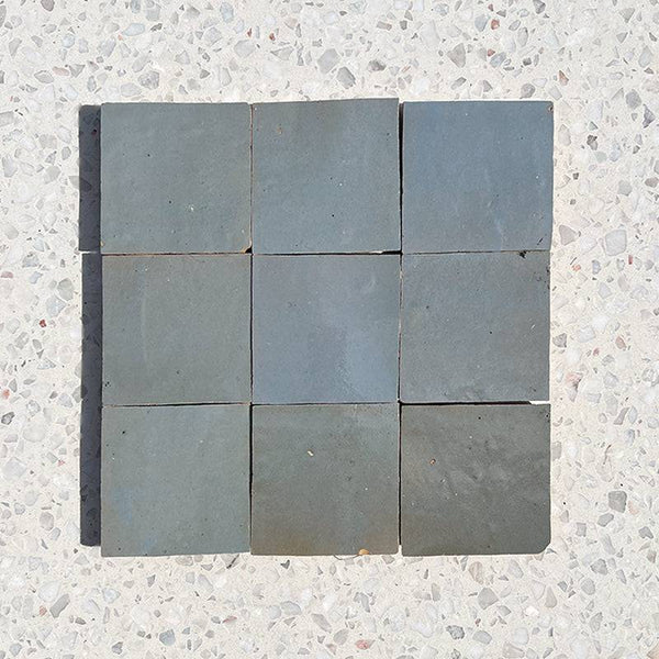 Morocco Baby Blue Handmade Zellige 100x100 - Stone and Tile Projects