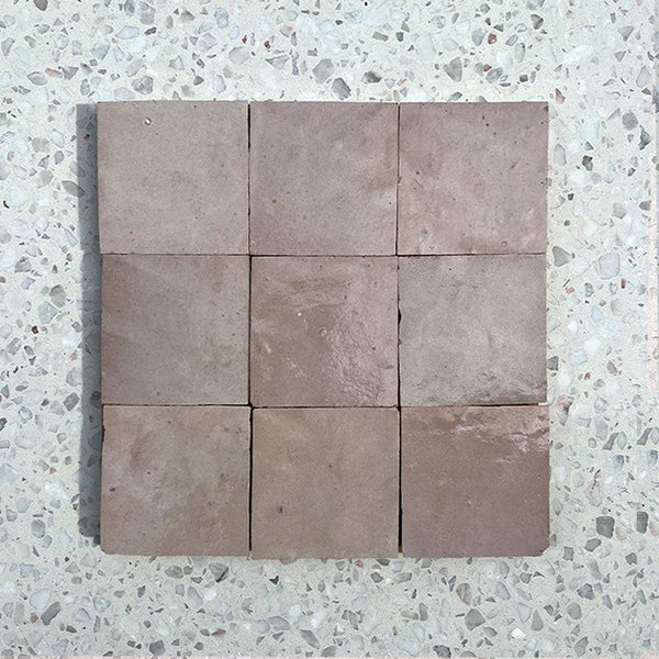 Morocco Rose Handmade Zellige 100x100 - Stone and Tile Projects