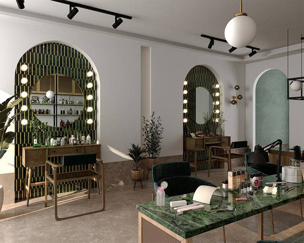 Arco Oro Empero Green Marble Mosaic - Stone and Tile Projects