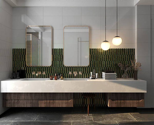Arco Oro Empero Green Marble Mosaic - Stone and Tile Projects
