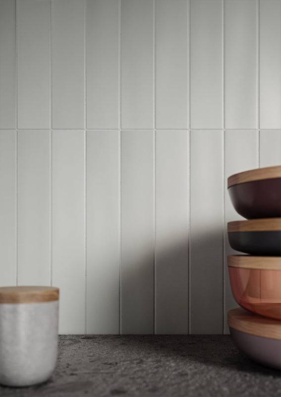 Bergano Grigio Italian Subway Porcelain 370x60 - Stone and Tile Projects