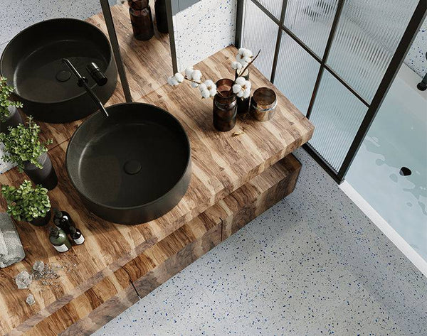 Bianco Sapphire Terrazzo STP 39 - Stone and Tile Projects