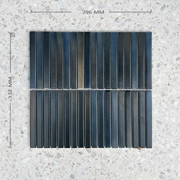 Blue Ombre Kit Kat Mosaic 145x15 - Stone and Tile Projects