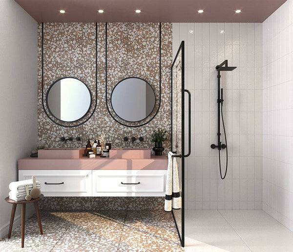 Blush Pink Terrazzo STP-34 - Stone and Tile Projects
