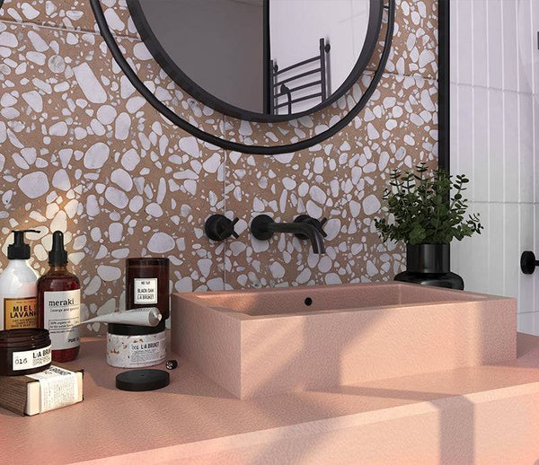 Blush Pink Terrazzo STP-34 - Stone and Tile Projects