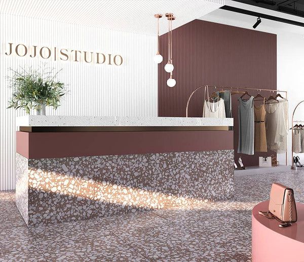 Blush Pink Terrazzo STP-34 - Stone and Tile Projects