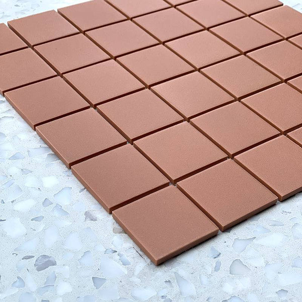 Cagliari Terracotta Full Bodied Porcelain Mosaic - Stone and Tile Projects