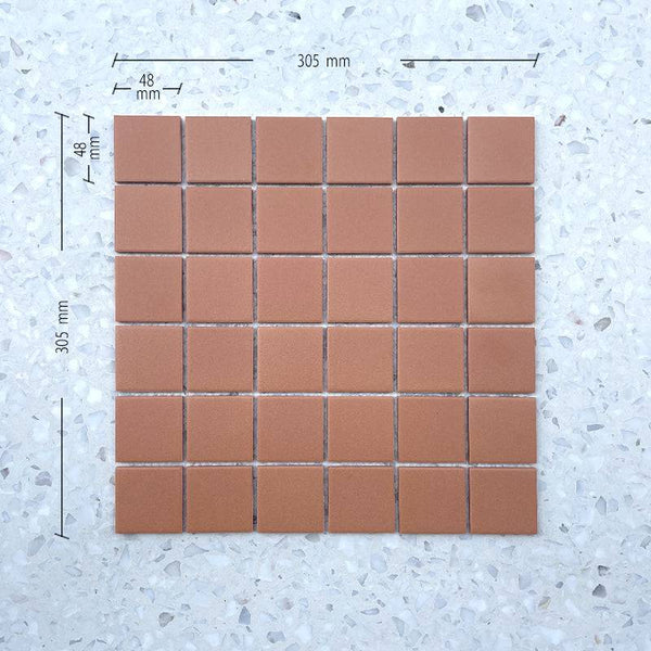 Cagliari Terracotta Full Bodied Porcelain Mosaic - Stone and Tile Projects